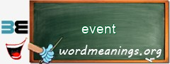 WordMeaning blackboard for event